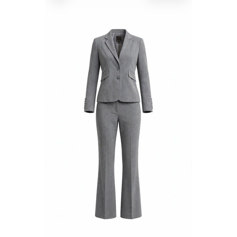 The Limited 6 Gray Pinstripe Cassidy Fit Blazer Pants Suit Set Workwear